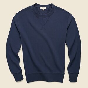 Alex Mill French Terry Garment Dyed Crewneck Sweatshirt - Navy